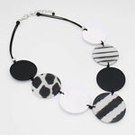 Sylca Black Utari Disk Necklace Style LS23N30