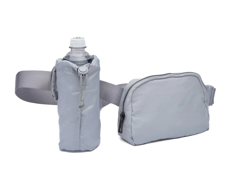 WanderFull Gray HydroBelt Bag with Removable Hydration Holster