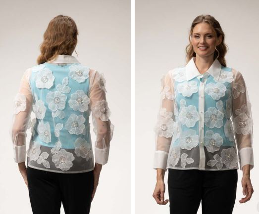 Weaves NS 24-1 Flower detail shirt - S 25