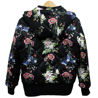 Berek Floral Diamond Trellis Bomber Jacket