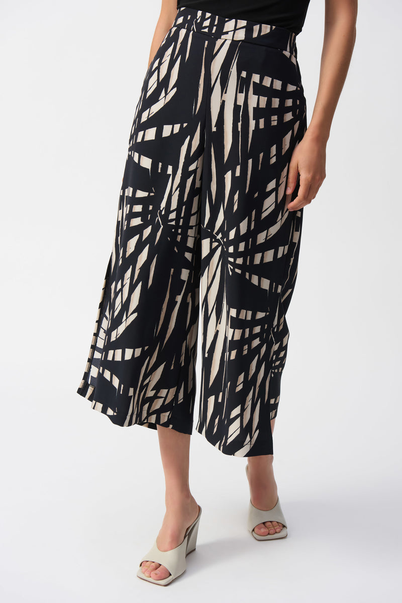 Joseph Ribkoff Woven Tropical Print Culotte Pants 251159