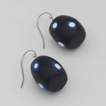 Sylca Blue and White Polka Dot Dangle Earring SD23E38