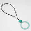 Sylca Aqua Circle Pendant Necklace Style SD23N19