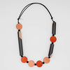 Sylca Orange and Gray Bar Necklace Style SD23N23