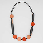 Sylca Orange and Gray Bar Necklace Style SD23N23