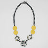 Sylca Yellow Retro Resin Statement Necklace SD23N63