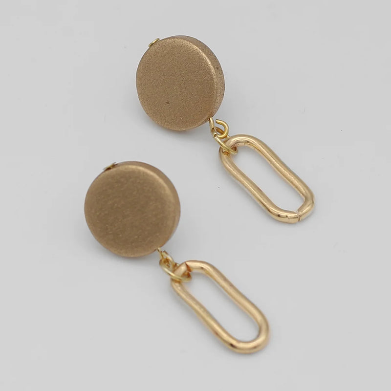 Sylca Kolly Gold Link Dangle Earring SD24E02