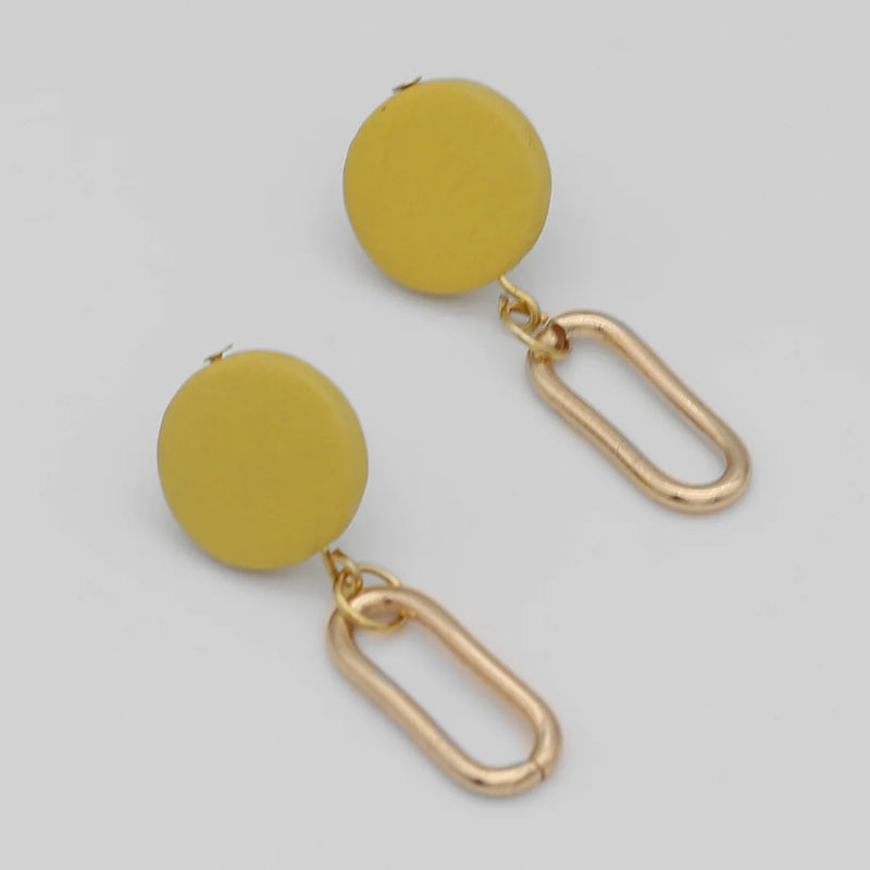 Sylca Kolly Gold Link Dangle Earring SD24E02