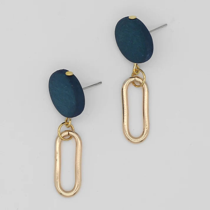 Sylca Kolly Gold Link Dangle Earring SD24E02