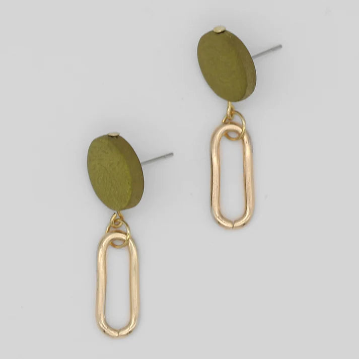 Sylca Kolly Gold Link Dangle Earring SD24E02