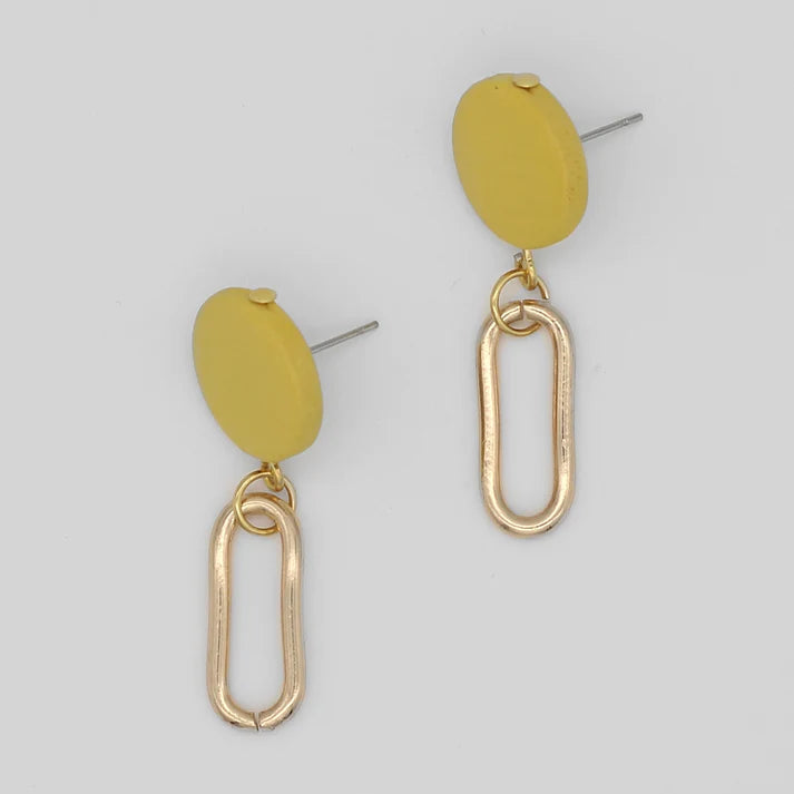 Sylca Kolly Gold Link Dangle Earring SD24E02