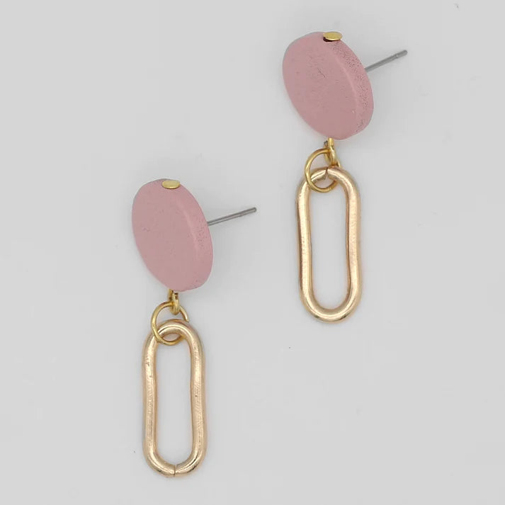 Sylca Kolly Gold Link Dangle Earring SD24E02