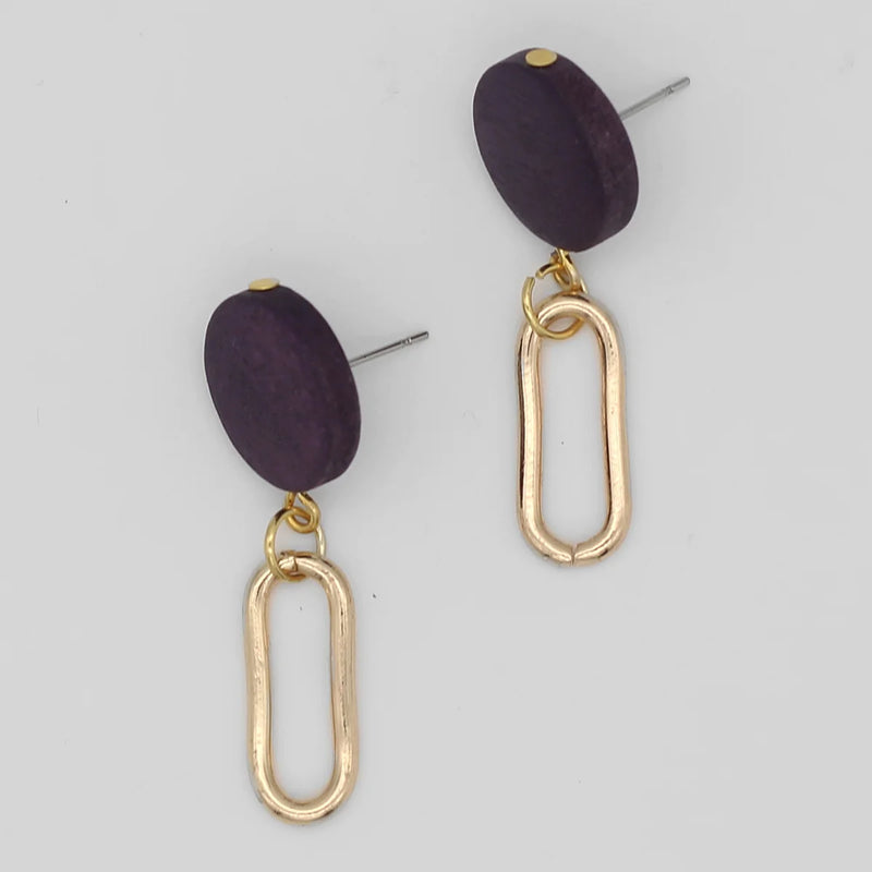 Sylca Kolly Gold Link Dangle Earring SD24E02