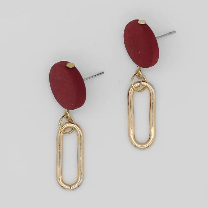 Sylca Kolly Gold Link Dangle Earring SD24E02