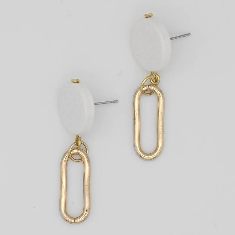 Sylca Kolly Gold Link Dangle Earring SD24E02