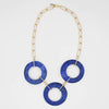 Sylca Blue Shell Greta Chain Necklace SD24N05