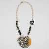 Sylca Yellow and Black Leopard Pendant Necklace SD24N16