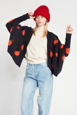 LOOK BY M Sweet Orange Cape Cardigan SM6162