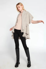 Look By M Ruffle Shawl Vest SM865