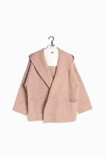 LOOK BY M Hooded Open Lapel Coat SM936