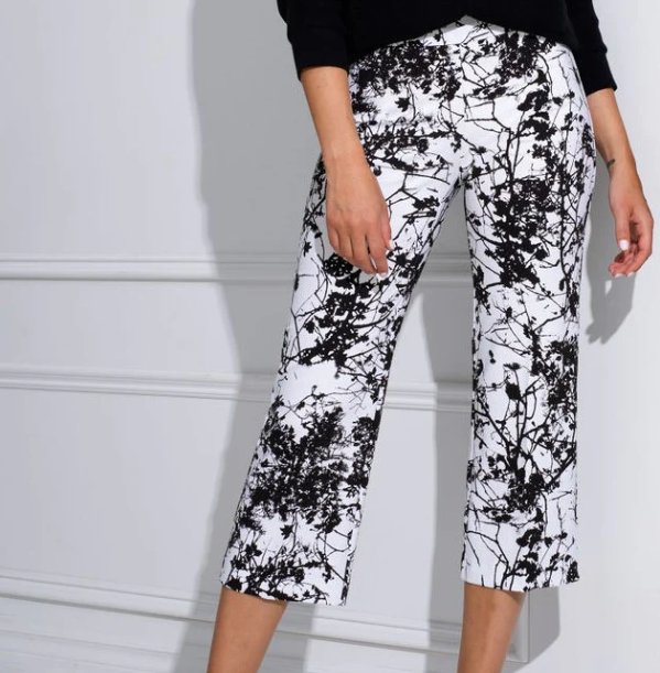 Lisette Cropped Trousers, Twig Print Style 946600