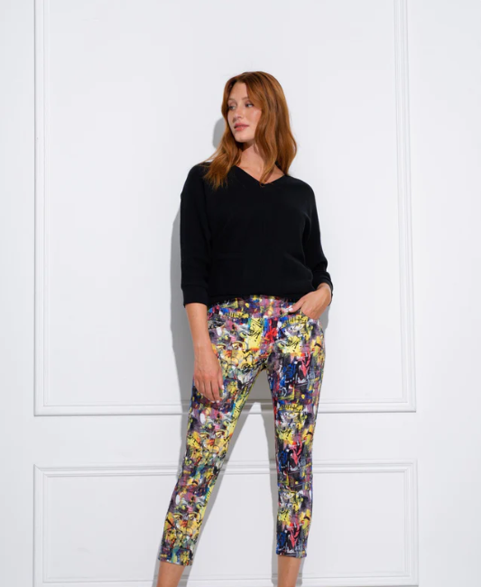 Lisette Thin Crop Pants, Malaga Print Style 958989