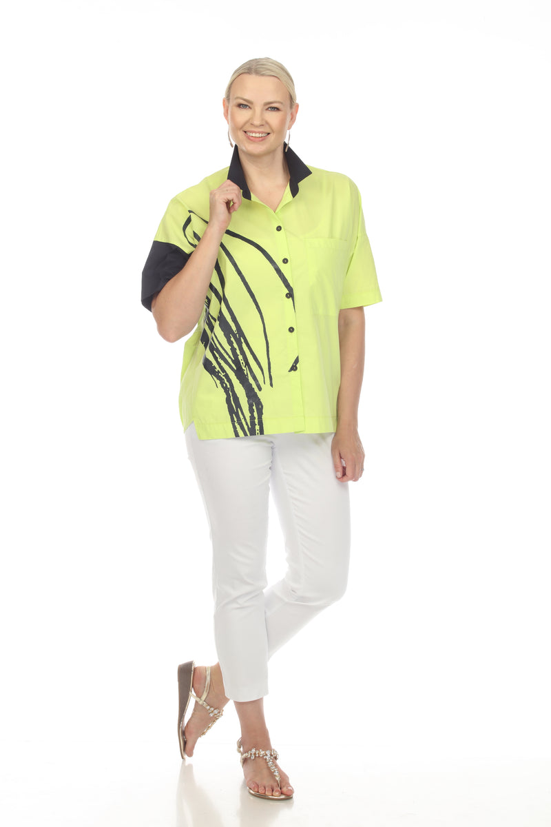 Terra Top T4545 Lemon lime, White