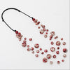 Sylca Red and White Marbled Anika Necklace Style TG22N01