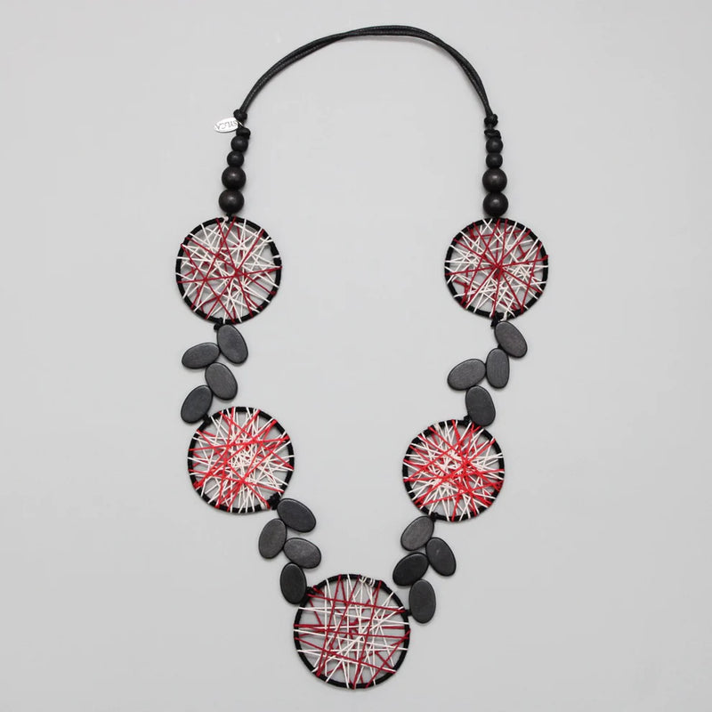 Sylca Red Disc Abby Necklace Style TG22N21