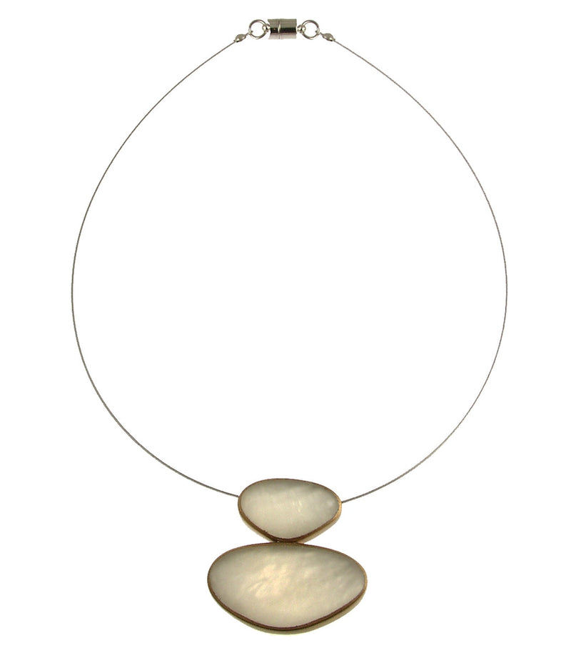 Origin Two Pebbles Pendant Necklace 2233