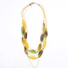 Sylca Yellow and Brown Double Strand Millie Necklace Style UN21N01