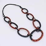 Sylca Sunset Orange Aubrey Link Necklace Style UN22N21