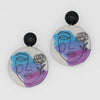 Sylca Abstract Face Decoupage Earrings Style ZA23E01