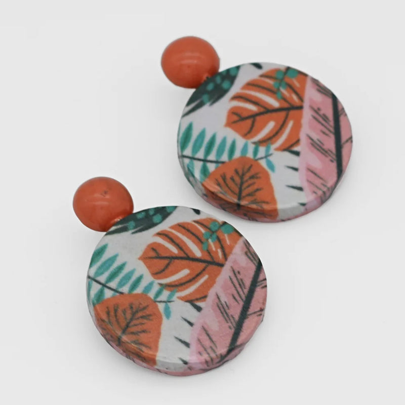 Sylca Tropical Decoupage Earrings Style ZA23E06