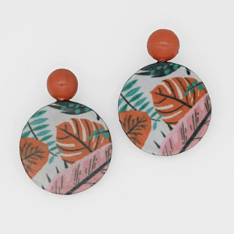 Sylca Tropical Decoupage Earrings Style ZA23E06