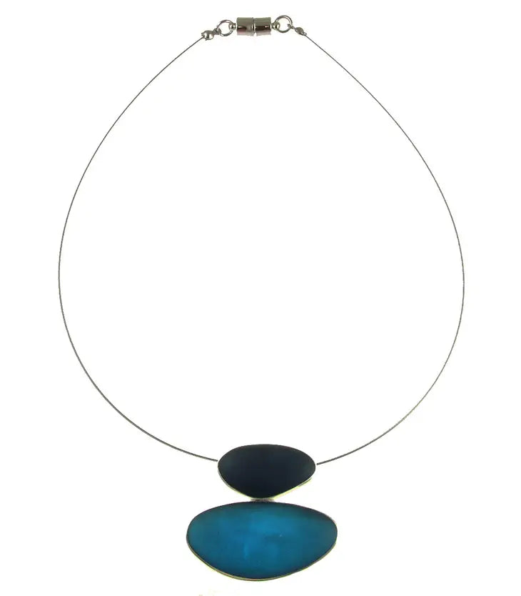 Origin Two Pebbles Pendant Necklace Style 2233