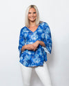 Snoskins Viscose Prints V-Neck with Flounce sleeves Style 44566-24S