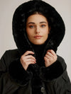 Nikki Jones Reversible faux fur Lola coat K4129RF-164 black