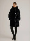 Nikki Jones Reversible faux fur Lola coat K4129RF-164 black