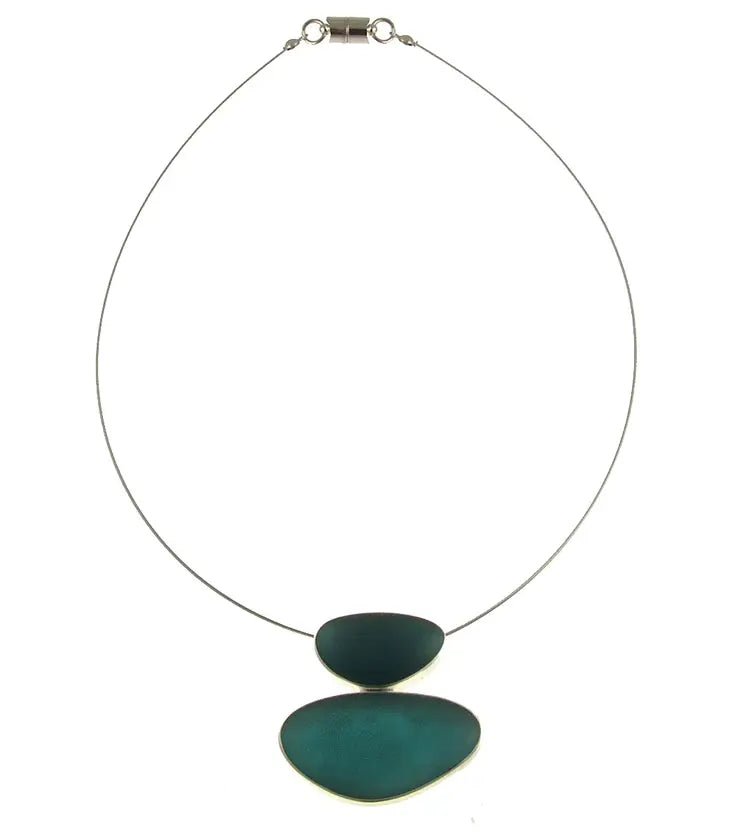 Origin Two Pebbles Pendant Necklace Style 2233