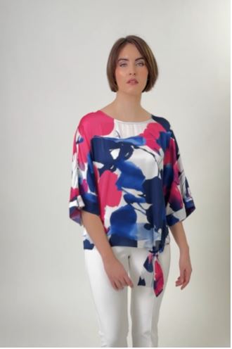 Frank Lyman Floral Puff Sleeve Pullover Style 256102 S25