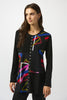 Joseph Ribkoff Abstract Long-sleeve Crew Neck Style 253172