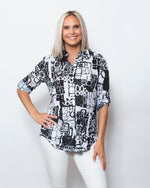 SnoSkins Printed Crinkle Blouse 89517-24S