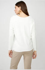 Frank Lyman V-neck Jewel Embellished Pullover Style 256732u S25