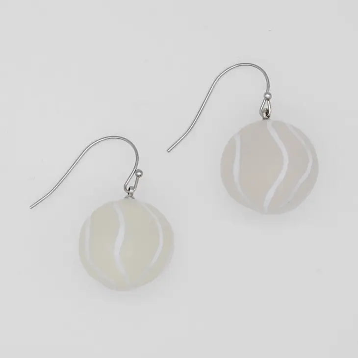 Sylca White Frosted Quinci Earrings LS23E12 WHITE