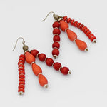 Sylca Orange Multi Strand Simone Earrings UN23E01 ORANGE