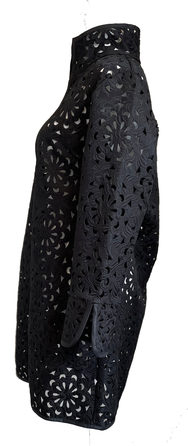 Grace Chuang Laser cut black Jacket JA1417-2236