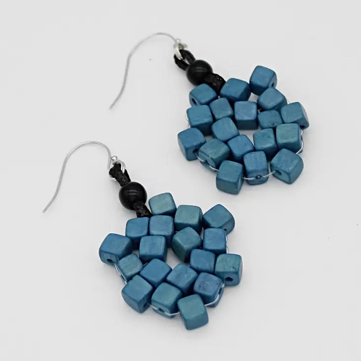 Sylca Blue Elyse Beaded Earrings LS23E04 BLUE