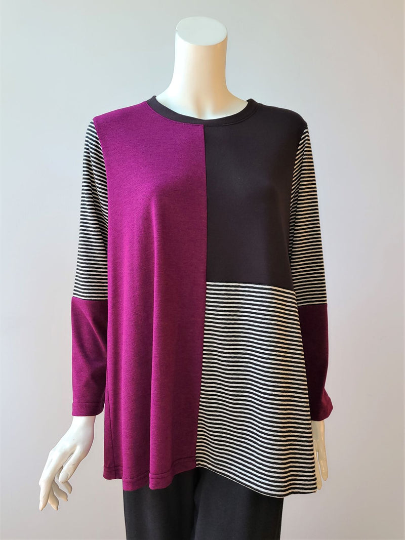 Christopher Calvin Mix Knit Tee Fuchsia 1641