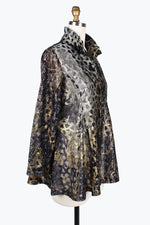 Damee Holographic Scale Mesh Long Jacket 300-Gold